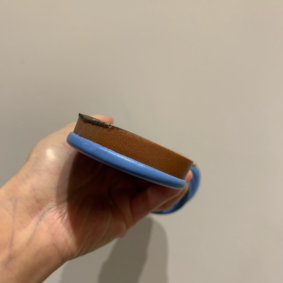 ZARA Flat Crossed Straps Sandles, sky blue - Picture 6 of 9